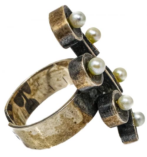 ANILLO EN PLATA DE LOS AÑOS 70