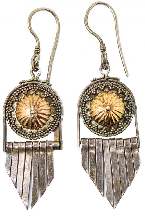 PENDIENTES ESTILO ALFONSINO EN PLATA
