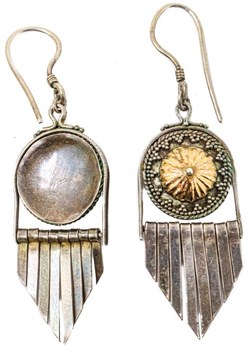 PENDIENTES ESTILO ALFONSINO EN PLATA