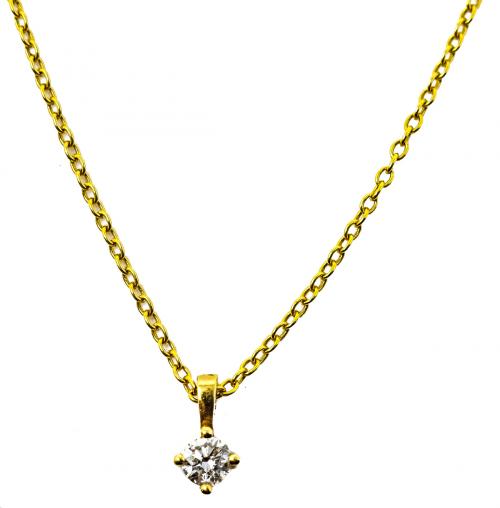 CADENA COLGANTE CON BRILLANTE SOLITARIO