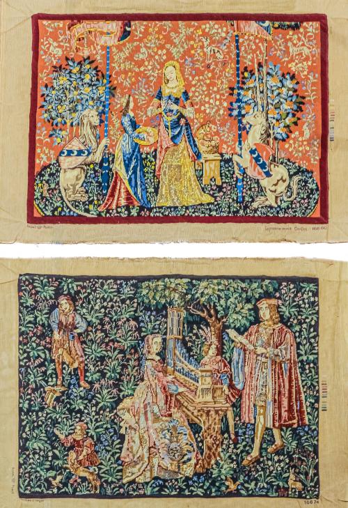PAREJA DE TAPICES FARNCESES DE LA SEGUNDA MITAD DEL S.XX