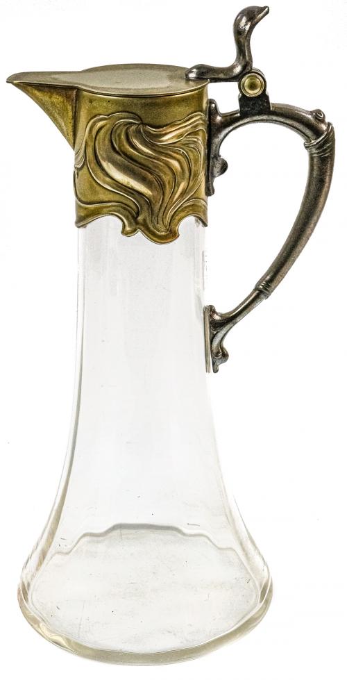 JARRA MODERNISTA EN CRISTAL DE PRINCIPIOS DEL S.XX