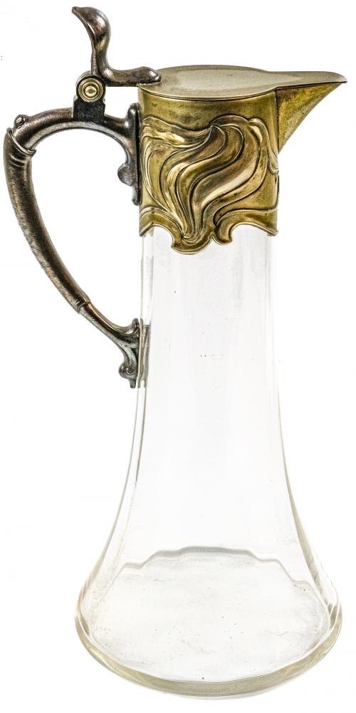 JARRA MODERNISTA EN CRISTAL DE PRINCIPIOS DEL S.XX