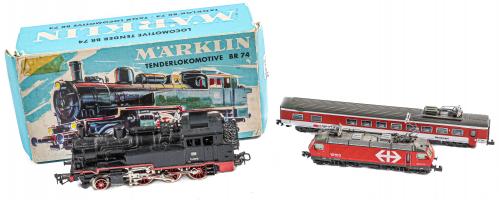 MÁQUINA Y VAGON "ROCO" Y LOCOMOTORA "MÄRKLIN"