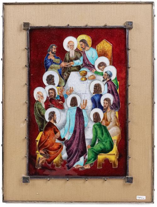 PLAFON ESMALTADO "SANTA CENA" DEL ÚLTIMO CUARTO DEL S.XX