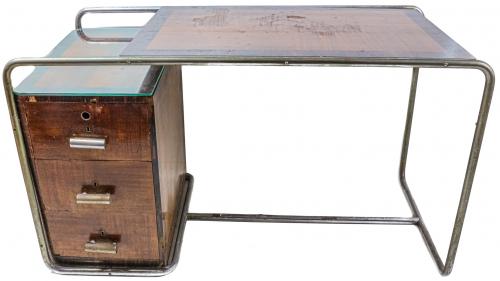 MESA DE DESPACHO Y SILLA DE LOS AÑOS 50