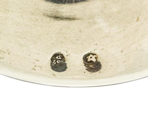 PALMATORIA Y FLOR EN PLATA DE MEDIADOS DEL S.XX