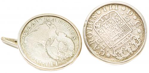 GEMELOS CON MONEDAS DE PLATA