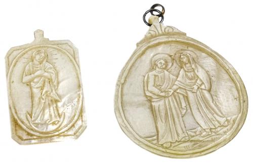 DOS MEDALLAS COLGANTE DEL S.XVIII