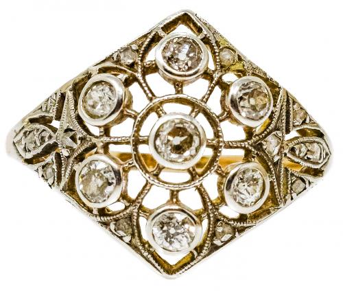 SORTIJA ROSETÓN DE PRINCIPIOS DEL S. XX.
