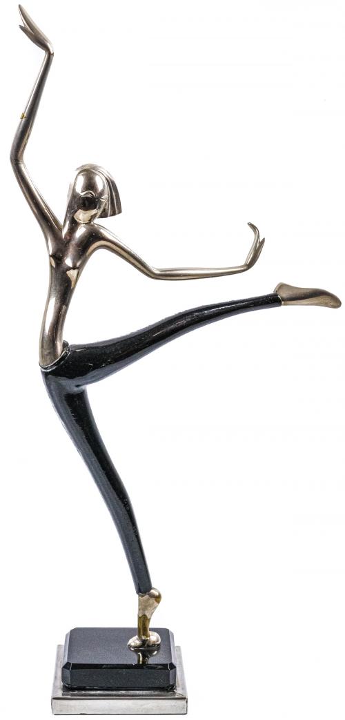 FIGURA DE METAL CROMADO DE LA PRIMERA MITAD DEL S.XX