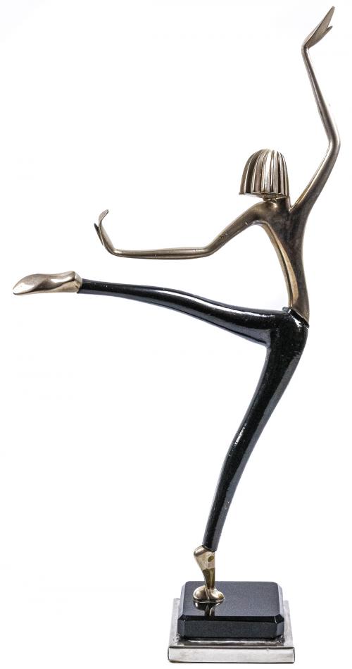 FIGURA DE METAL CROMADO DE LA PRIMERA MITAD DEL S.XX