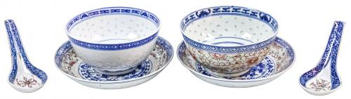 CONJUNTO DE PIEZAS EN PORCELANA CHINA DE MEDIADOS S.XX