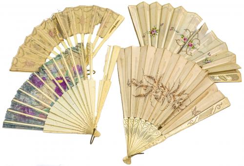 CUATRO ABANICOS DE FINALES DEL S.XIX Y PRINCIPIOS DEL S.XX