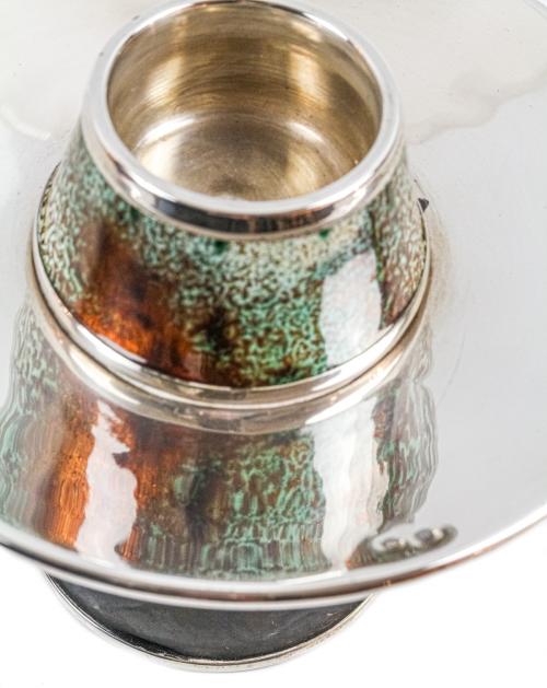CANDELERO EN PLATA Y ESMALTE