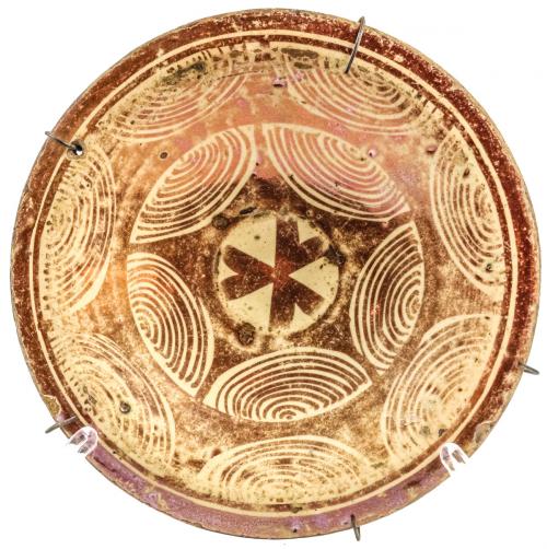 PLATO DE CERÁMICA DE REFLEJOS DEL SIGLO XVII