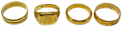 CUATRO ANILLOS DE ORO