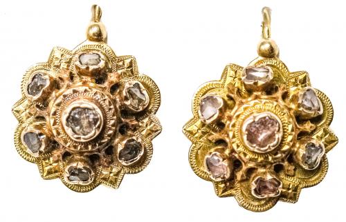 PENDIENTES ROSETONES DEL S.XIX
