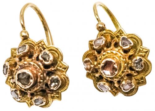 PENDIENTES ROSETONES DEL S.XIX