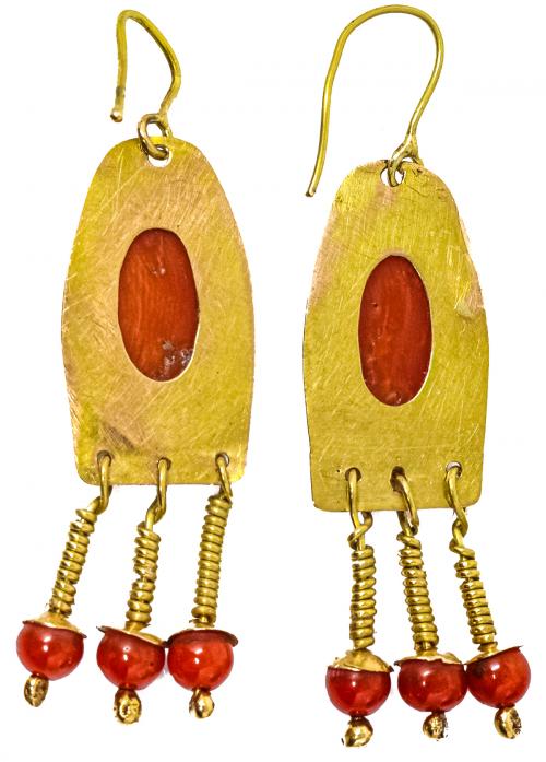 PENDIENTES ITALIANOS CON CORAL