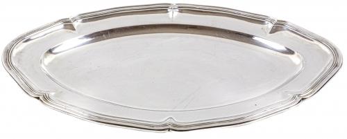 BANDEJA DE SERVICIO EN PLATA DE MEDIADOS DEL S.XX
