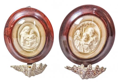 PAREJA DE BENDITERAS DE PRINCIPIOS DE SIGLO XIX