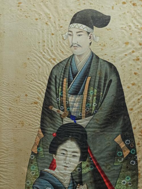 PAREJA DE ESCUELAS JAPONESAS DE FINALES DEL SIGLO XIX