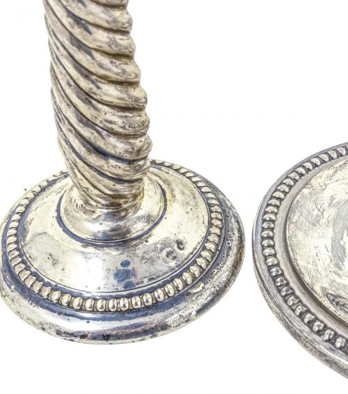 TRES CANDELABROS DE MEDIADOS DE SIGLO XX