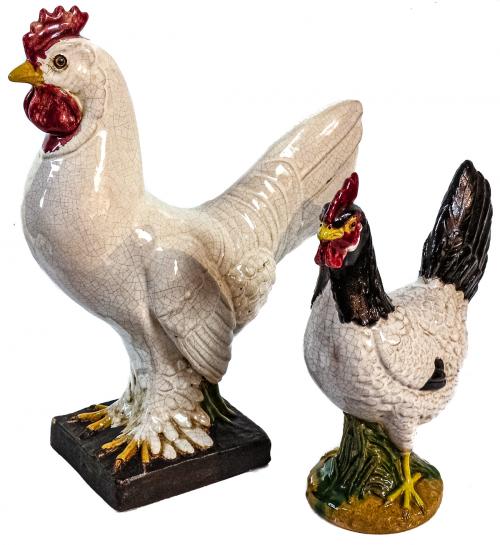 DOS FIGURAS CERÁMICA ORIENTAL DE MEDIADOS DEL S.XX