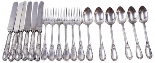LOTE DE CUBIERTOS DE POSTRE EN PLATA