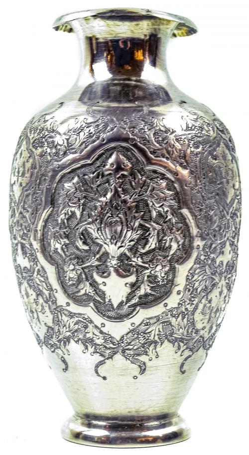 JARRÓN ORIENTAL DE PLATA DEL PRIMER TERCIO DEL S.XX