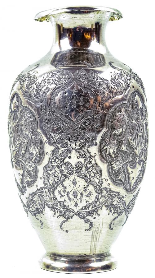 JARRÓN ORIENTAL DE PLATA DEL PRIMER TERCIO DEL S.XX