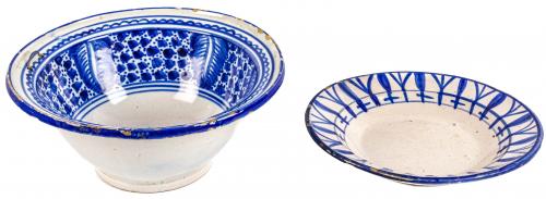 PLATO Y FUENTE DE CERÁMICA DE MANISES