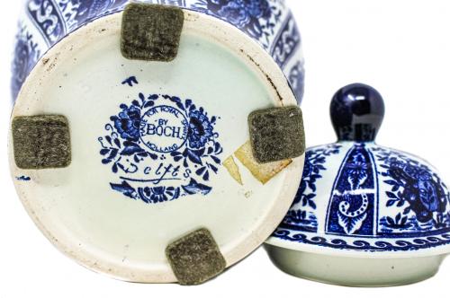 TIBOR EN PORCELANA DE "DELFT" DEL ÚLTIMO CUARTO S.XX