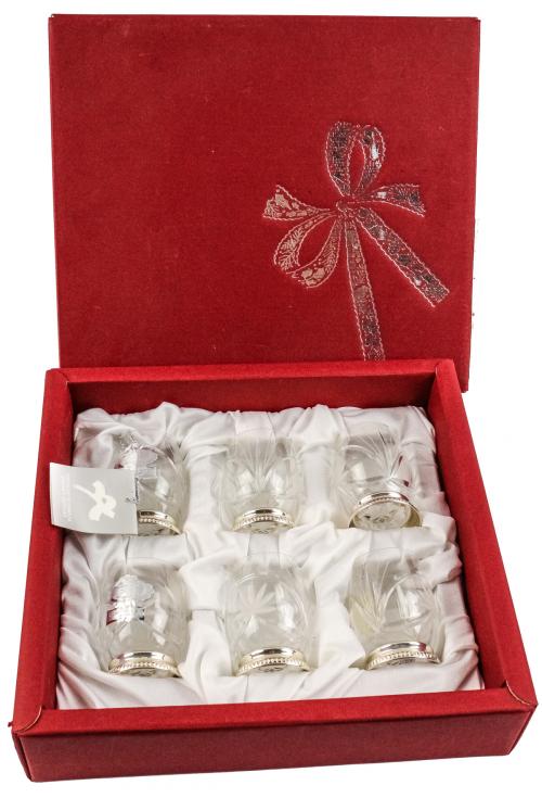 CONJUNTO DE VASITOS DE LICOR EN CRISTAL  