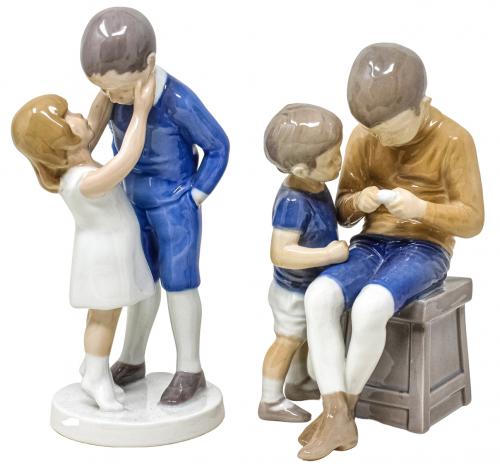 DOS FIGURAS EN PORCELANA DANESA "BING & GRONDHAL"