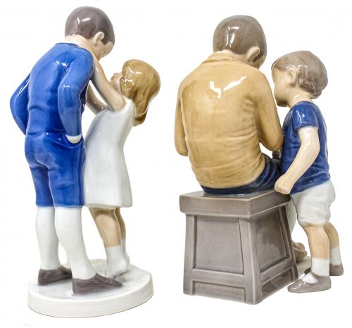 DOS FIGURAS EN PORCELANA DANESA "BING & GRONDHAL"