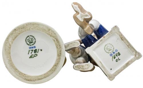 DOS FIGURAS EN PORCELANA DANESA "BING & GRONDHAL"
