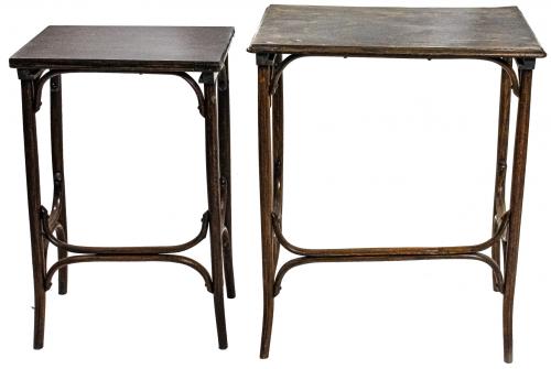 DOS MESITAS NIDO ESTILO THONET DEL PRIMER TERCIO S.XX