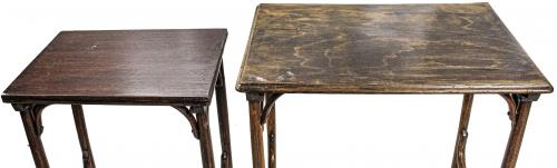 DOS MESITAS NIDO ESTILO THONET DEL PRIMER TERCIO S.XX