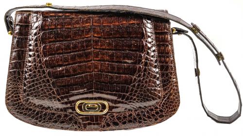 BOLSO EN PIEL DE COCODRILO DEL ÚLTIMO CUARTO DEL S.XX