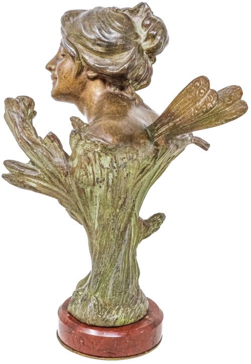 FIGURA EN CALAMINA ART NOUVEAU DE PRINCIPIOS S.XX