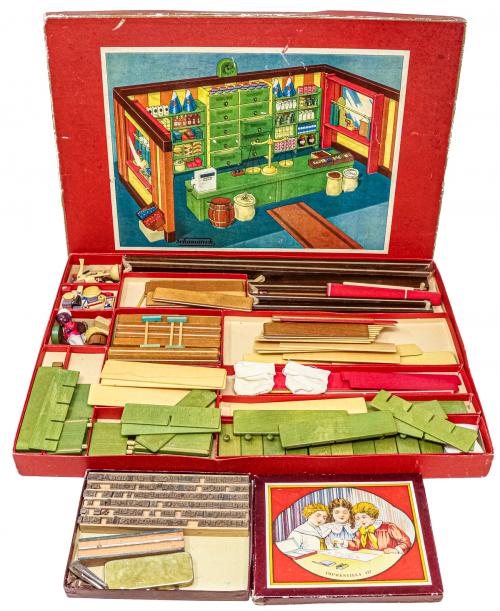 IMPRENTILLA Y JUEGO DE CONSTRUCCIÓN DE MEDIADOS DEL S.XX