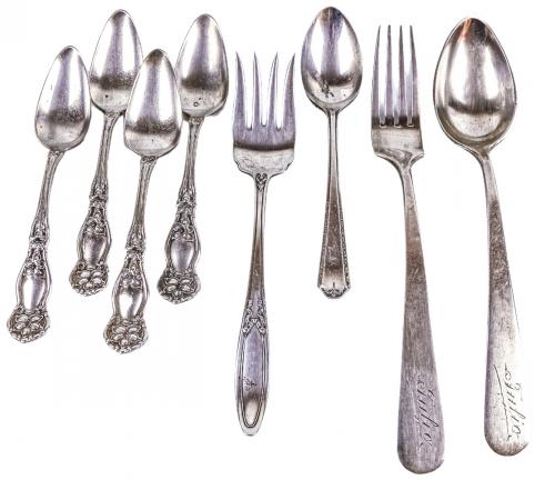 LOTE DE CUBIERTOS EN PLATA DE PRINCIPIOS DEL S.XX