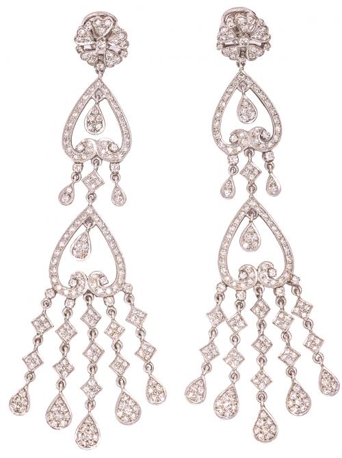 PENDIENTES LARGOS CON BRILLANTES