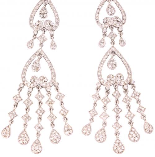 PENDIENTES LARGOS CON BRILLANTES