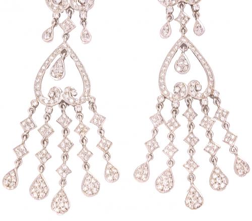 PENDIENTES LARGOS CON BRILLANTES