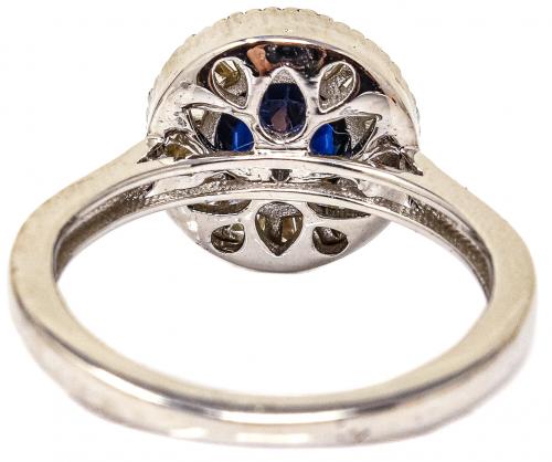 ANILLO CON ZAFIRO Y DIAMANTES