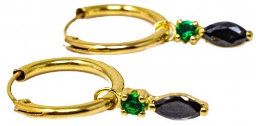 PENDIENTES ARGOLLAS CON COLGANTE