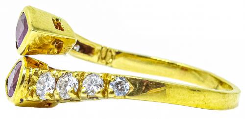 ANILLO CON RUBÍES Y BRILLANTES